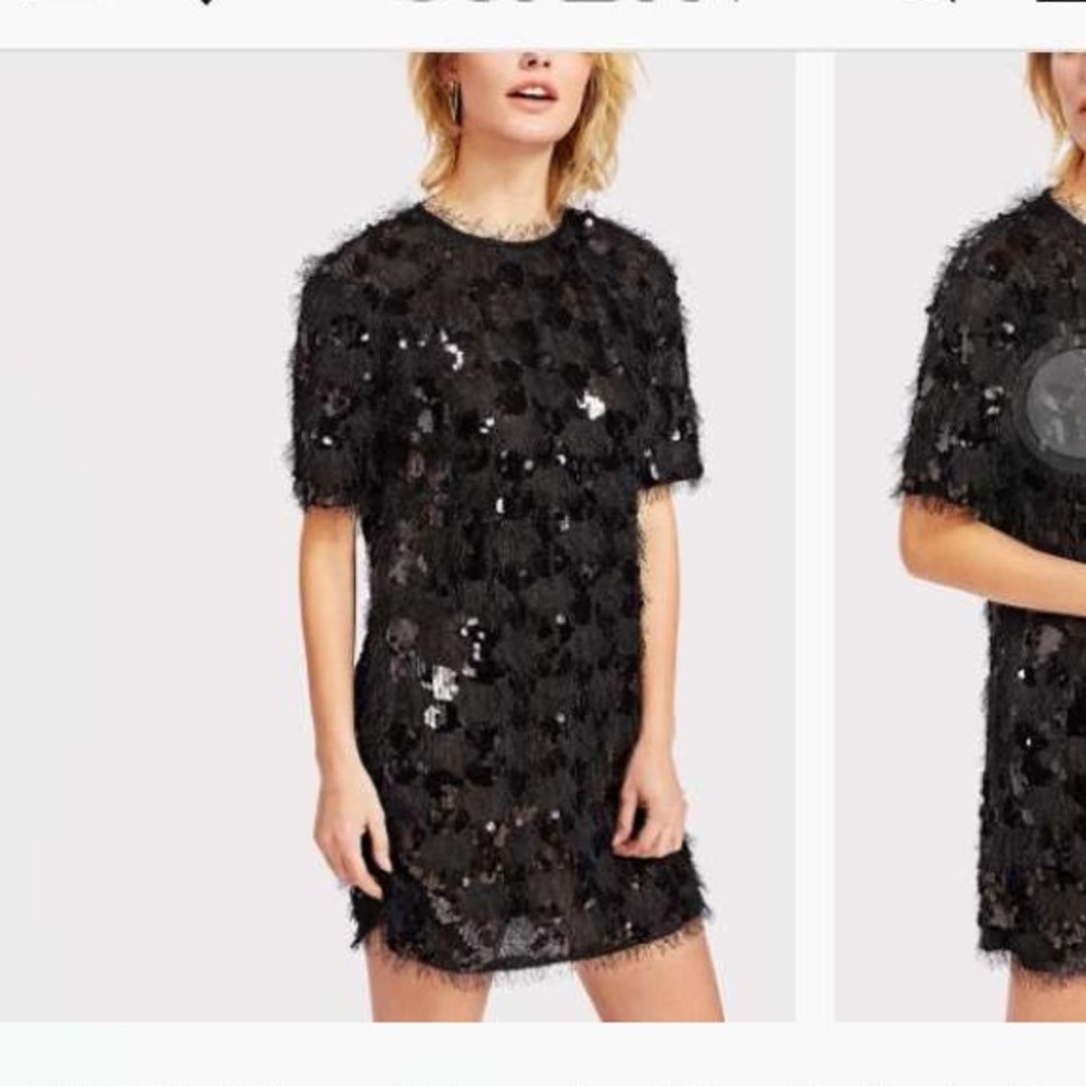 Black sequin formal dress